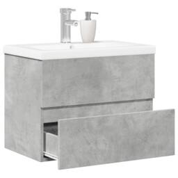 Berkfield Home 2 Piece Bathroom Furniture Set Concrete Grey Engineered Wood - thumbnail 2