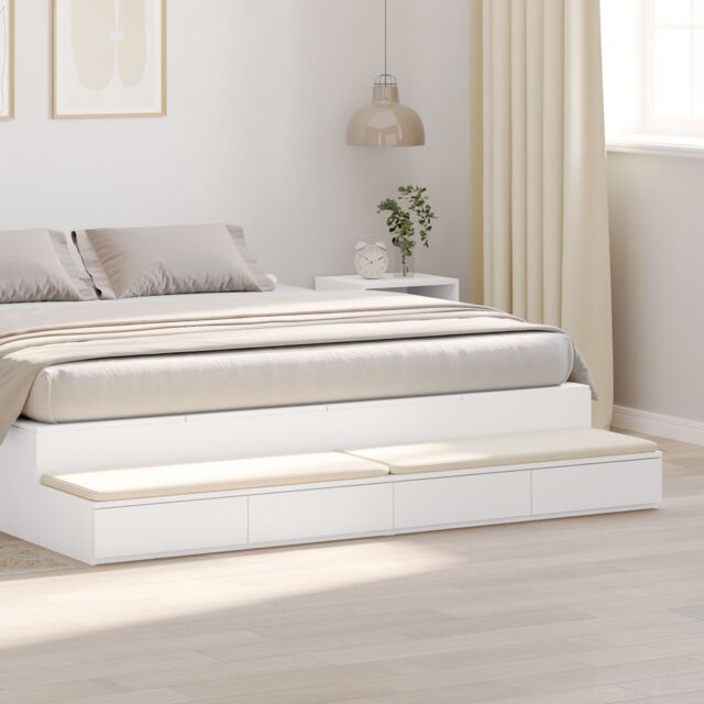 Berkfield Home Bed Drawers White 200x36, 5x16, 5 cm Engineered Wood - image 1