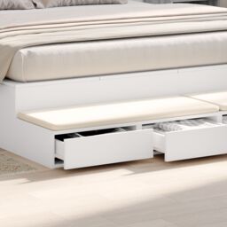 Berkfield Home Bed Drawers White 200x36, 5x16, 5 cm Engineered Wood - thumbnail 4