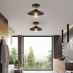 Garwarm Industrial Aluminum Flush Mount Pack of 2 in Black - thumbnail 6