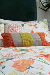 Helena Springfield 'Isla' Woven Cushion in Orange - Size: 30 cm x 50 cm - thumbnail 2