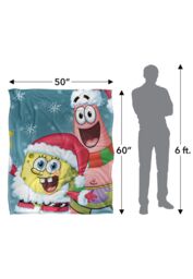 Spongebob Santa Silky Touch Super Soft Throw Blanket 152 X 127 cm in White - thumbnail 5