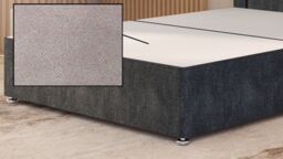 "Somnior Alexas Divan Bed Base with 54"" Floor Standing Headboard Tweed Fabric in Charcoal - Size: Single" - thumbnail 4