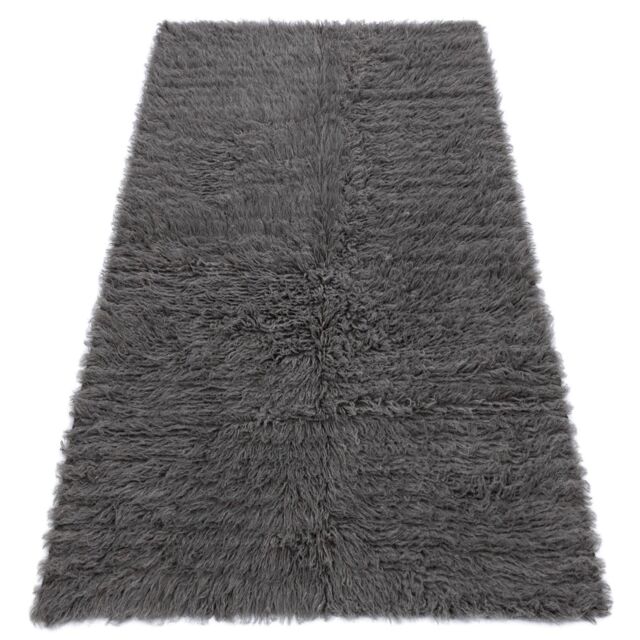 RugsX Flokati Woolen Bedcover Rug in Grey - Size: 200 cm x 300 cm - image 1