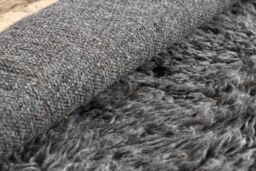 RugsX Flokati Woolen Bedcover Rug in Grey - Size: 200 cm x 300 cm - thumbnail 5