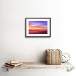 "Artery8 Wall Art Print Kasalovic Beautiful Sunset Ocean Beach Framed in Black - Size: W7"" x H9""" - thumbnail 2