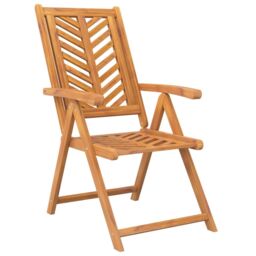Berkfield Home Reclining Garden Chairs 3 pcs Solid Wood Acacia in Brown - thumbnail 3