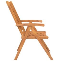 Berkfield Home Reclining Garden Chairs 3 pcs Solid Wood Acacia in Brown - thumbnail 5