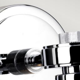 Netlighting Gunnislake 1 Light Wall Light Polished Chrome Glass Shade IP44 G9 in Grey - thumbnail 2