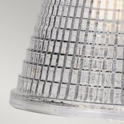 Netlighting Gunnislake 1 Light Wall Light Polished Chrome Glass Shade IP44 G9 in Grey - thumbnail 3