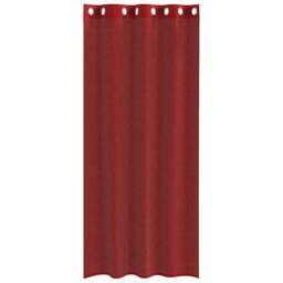 Berkfield Home Voile Curtains with Grommets 2 pcs Wine Red - thumbnail 4