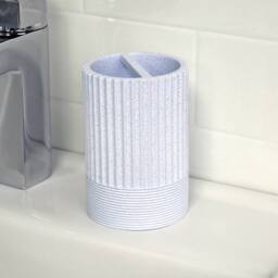 Showerdrape Tranquil Pale Blue Bathroom Accessory Set - - Tumbler & Toothbrush in Light Blue - thumbnail 3