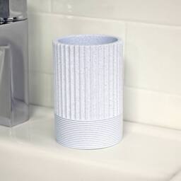 Showerdrape Tranquil Pale Blue Bathroom Accessory Set - - Tumbler & Toothbrush in Light Blue - thumbnail 4