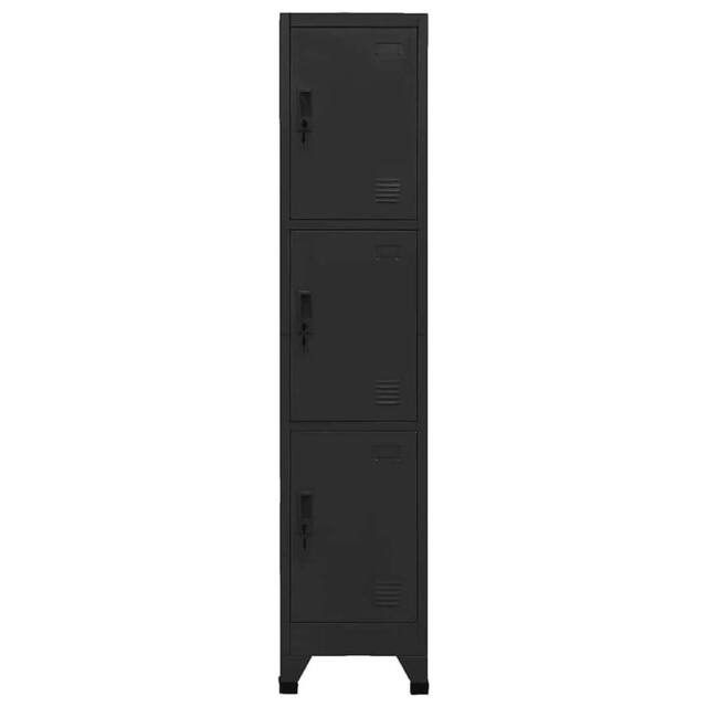 Berkfield Home Locker Cabinet Black 38x45x180 cm Steel - Size: 38 x 45 x 180 cm - image 1