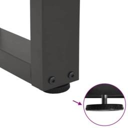 Berkfield Home Dining Table Legs V-Shape 2 pcs Anthracite 60x(30-31.3) cm Steel in Dark Grey - thumbnail 9