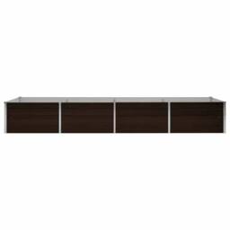 Berkfield Home Garden Raised Bed Brown 320x80x45 cm Galvanised Steel - Size: 320 x 80 x 45 cm - thumbnail 4