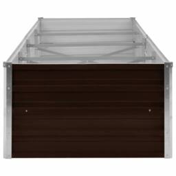 Berkfield Home Garden Raised Bed Brown 320x80x45 cm Galvanised Steel - Size: 320 x 80 x 45 cm - thumbnail 5