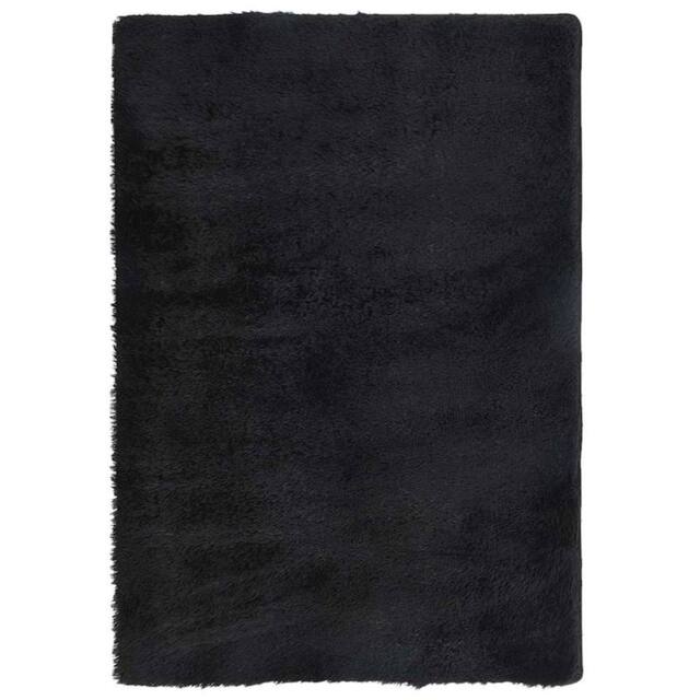 Berkfield Home Shaggy Rug High Pile NAVARRA Black 200x290 cm Polyester - Size: Medium - image 1
