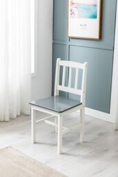 MCC Direct Solid Wooden Kitchen Dining Table & 2 Chairs in Grey - thumbnail 4