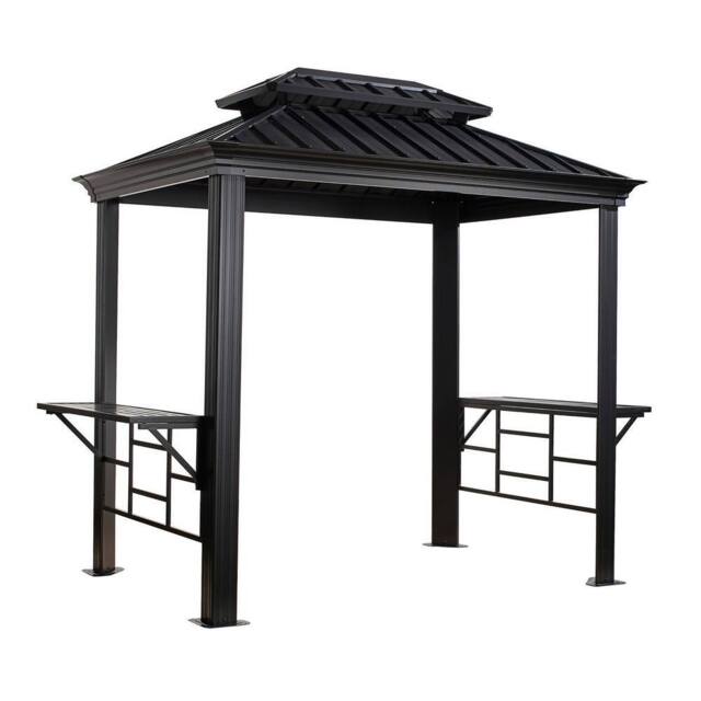Rowlinsons Sojag Messina BBQ Shelter - Aluminum - L178.66 x W291.59 x H262 cm in Charcoal - image 1