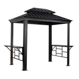 Rowlinsons Sojag Messina BBQ Shelter - Aluminum - L178.66 x W291.59 x H262 cm in Charcoal