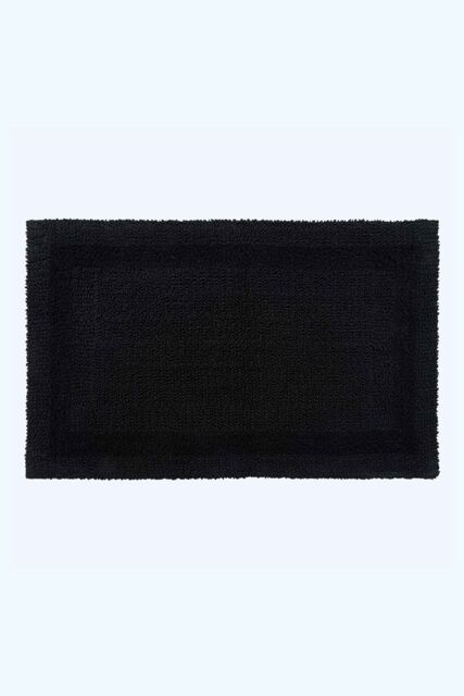 Homescapes Luxury Extra Large Bath Mat Reversible 1600GSM 100% Cotton, 70 x 120cm in Black - Size: 70 x 120 cm - image 1