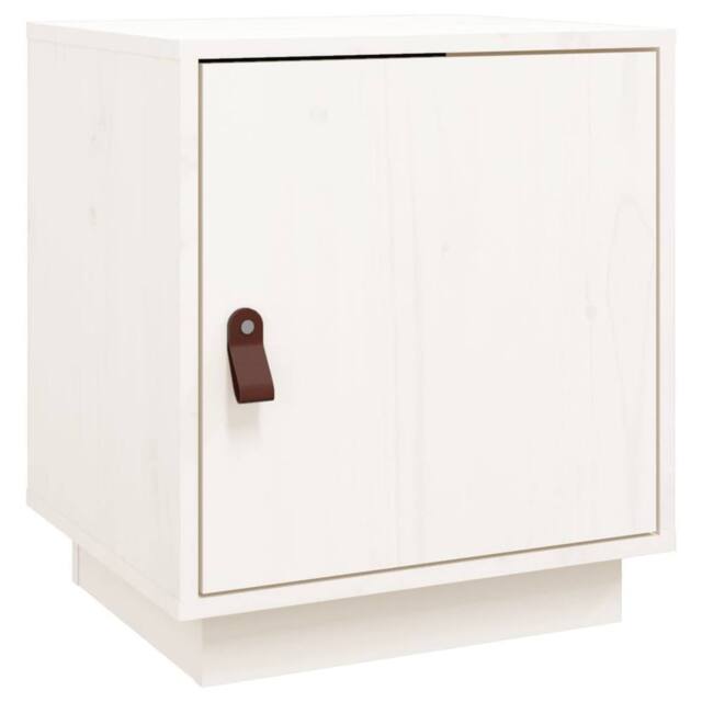 Berkfield Home Bedside Cabinet White 40x34x45 cm Solid Wood Pine - Size: 40 x 34 x 45 cm - image 1
