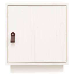 Berkfield Home Bedside Cabinet White 40x34x45 cm Solid Wood Pine - Size: 40 x 34 x 45 cm - thumbnail 6