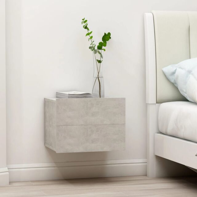 Berkfield Home Bedside Cabinet Concrete Grey 40x30x30 cm Engineered Wood - Size: 40 x 30 x 30 cm - image 1