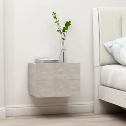 Berkfield Home Bedside Cabinet Concrete Grey 40x30x30 cm Engineered Wood - Size: 40 x 30 x 30 cm - thumbnail 1