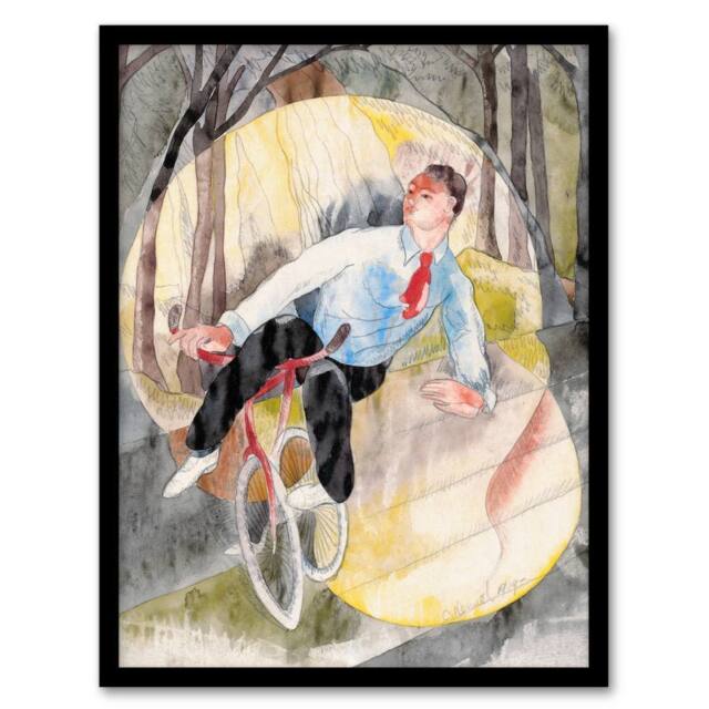 Artery8 Charles Demuth Framed Wall Art Print In Vaudeville The Bicycle Rider - Size: A4 - image 1