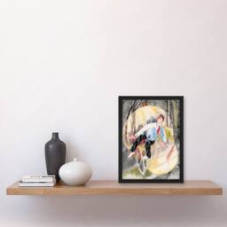 Artery8 Charles Demuth Framed Wall Art Print In Vaudeville The Bicycle Rider - Size: A4 - thumbnail 2