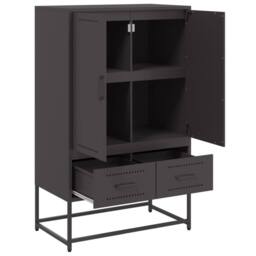 Berkfield Home Highboard Black 68x39x111.5 cm Steel - thumbnail 8