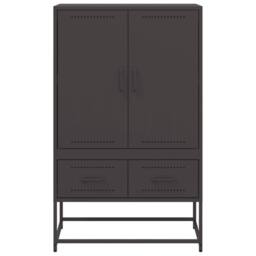 Berkfield Home Highboard Black 68x39x111.5 cm Steel - thumbnail 5