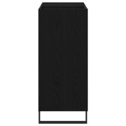 Berkfield Home Record Cabinet Black Oak 84.5x38x90 cm Engineered Wood - thumbnail 6