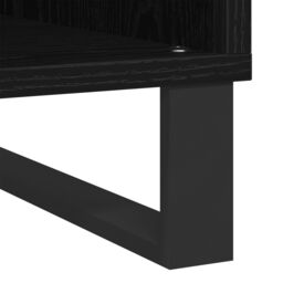 Berkfield Home Record Cabinet Black Oak 84.5x38x90 cm Engineered Wood - thumbnail 7