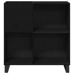 Berkfield Home Record Cabinet Black Oak 84.5x38x90 cm Engineered Wood - thumbnail 5