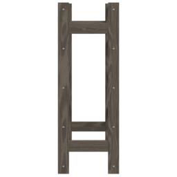 Berkfield Home Wine Rack for 20 Bottles Grey Solid Wood Pine - thumbnail 4
