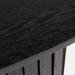 OHS Madison Console Table Ribbed Engineered Wood Entryway Display Desk in Black - thumbnail 5