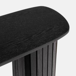 OHS Madison Console Table Ribbed Engineered Wood Entryway Display Desk in Black - thumbnail 4