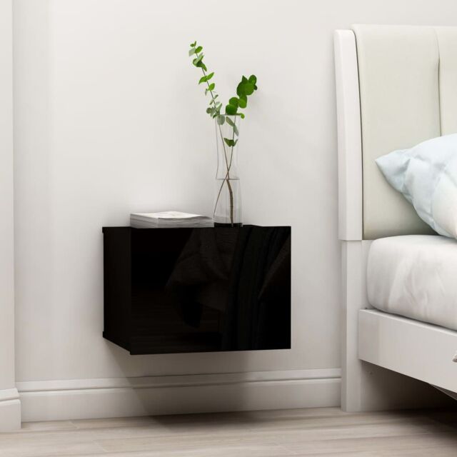 Berkfield Home Bedside Cabinet Black 40x30x30 cm Engineered Wood - Size: 40 x 30 x 30 cm - image 1