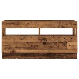Berkfield Home TV Cabinet with LED Lights Old Wood 180x35x40 cm Engineered Wood in Brown - Size: 180 x 35 x 40 cm - thumbnail 7