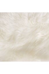 Living and Home 180x110cm White Plush Faux Wool Wave Edge Rug Window Sill & Sofa Cushion - Size: 110 cm x 180 cm - thumbnail 5