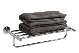 Orsina Wall Mountable Straight Towel Shelf in Silver - thumbnail 2