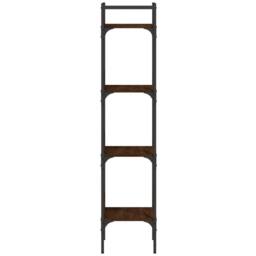 Berkfield Home Bookshelf 4-Tier Brown Oak 35x30x138.5 cm Engineered Wood - thumbnail 6