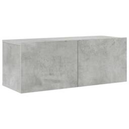 Berkfield Home Modern 8 Piece TV Cabinet Set Concrete Grey Engineered Wood - thumbnail 5