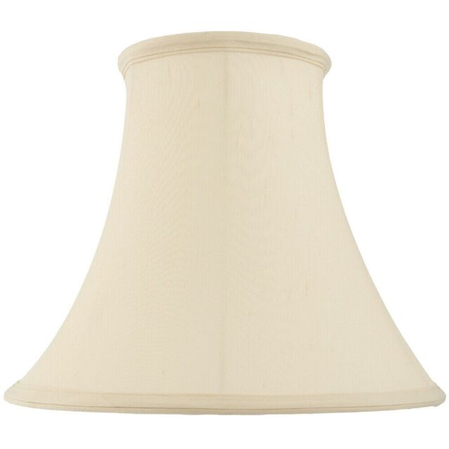 "Loops 16"" Round Bell Handmade Lamp Shade Cream Fabric Classic Table Light Bulb Cover" - image 1