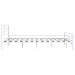 Berkfield Home Bed Frame White Metal 160x200 cm - thumbnail 6