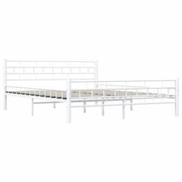 Berkfield Home Bed Frame White Metal 160x200 cm - thumbnail 4
