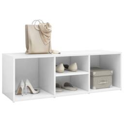 Berkfield Home Shoe Storage Bench White 105x35x35 cm Engineered Wood - Size: 105 x 35 x 35 cm